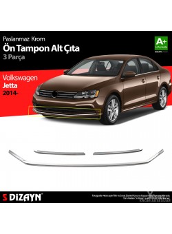 Volkswagen Jetta Krom Ön Tampon Çıtası 2014 Üzeri 