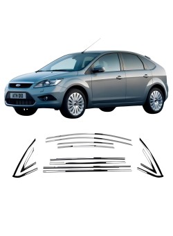 Ford Focus 2.5 Hb Krom Cam Çerçeve Tam Tur 2008-2011 Uyumlu 