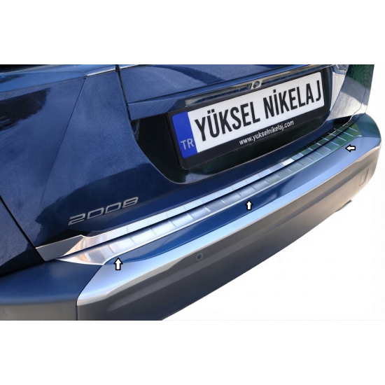 Peugeot 2008 Krom Arka Tampon Eşiği 2019 Üzeri Uyumlu