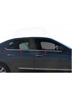 Peugeot 301 Krom Cam Çıtası 6 Parça 2012 Ve Üzeri P.çelik