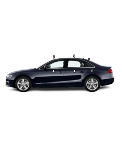 Audi A4 Krom Cam Çerçeve Tam Tur 2012-2017 Uyumlu 