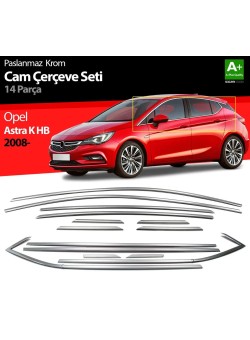 Opel Astra K Krom Cam Çerçeve 2015-2022 Uyumlu 