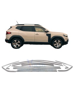 Dacia Duster Krom Cam Çerçeve Nikelajı 2024 Üzeri Tam Tur 