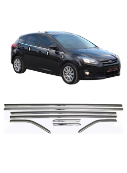 Ford Focus 3 Hb Krom Cam Alt Çıtası 2011-2017 Uyumlu Ford Focus 3 Hb Krom Cam Alt Çıtası 2011-2017 Uyumlu