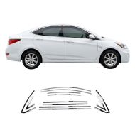 Hyundai Accent Blue Krom Cam Çerçeve Tam Tur 2011-2019 Uyumlu 