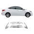 Hyundai Accent Blue Krom Cam Çerçeve Tam Tur 2011-2019 Uyumlu 