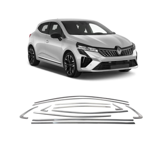 Renault Clio 5 Alphine Krom Cam Çerçeve 2024-2025 Uyumlu