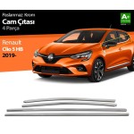 Renault Clio 5 Krom Cam Alt Çıtası 4 Parça 2019 Üzeri Uyumlu 