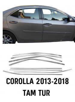 Toyota Corolla Krom Cam Çerçeve 2013-2018 Uyumlu Tam Tur 