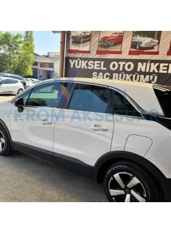 Opel Crossland X Krom Cam Çerçeve Nikelajı Tam Tur 