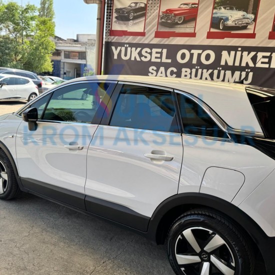 Opel Crossland X Krom Cam Çerçeve Nikelajı Tam Tur 