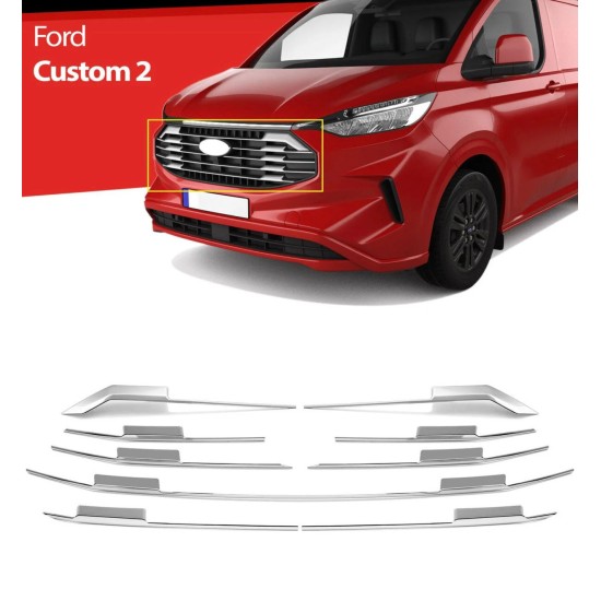 Ford Custom Krom Ön Panjur 2023 Üzeri