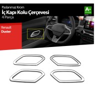 Renault Duster Krom İç Kapı Kolu Çerçevesi 2024 Üzeri Uyumlu 
