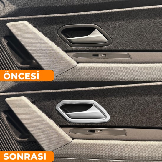 Renault Duster Krom İç Kapı Kolu Çerçevesi 2024 Üzeri Uyumlu
