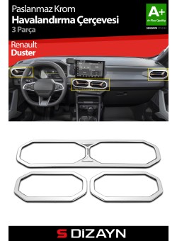 Renault Duster Krom Havalandırma Çerçevesi 2024 Üzeri 