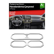 Renault Duster Krom Havalandırma Çerçevesi 2024 Üzeri Renault Duster Krom Havalandırma Çerçevesi 2024 Üzeri