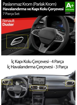 Renault Duster Krom Havalandırma Ve İç Kol Çerçevesi Seti 2024 Üzeri 