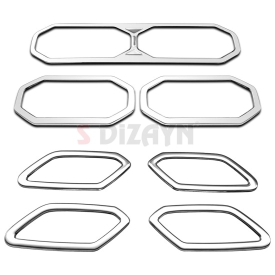 Renault Duster Krom Havalandırma Ve İç Kol Çerçevesi Seti 2024 Üzeri