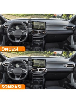 Renault Duster Krom Havalandırma Ve İç Kol Çerçevesi Seti 2024 Üzeri 