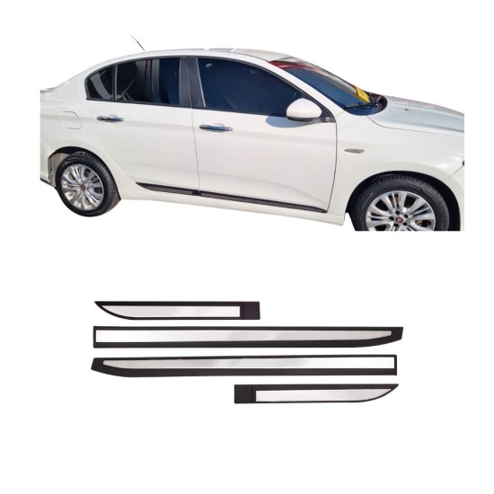 Fiat Egea Sedan Krom Yan Kapı Çıtası 2014-2025 Uyumlu 