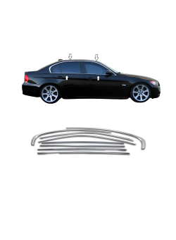 Bmw E90 Krom Cam Çerçeve Tam Tur 2005-2012 Uyumlu 