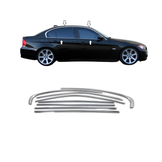 Bmw E90 Krom Cam Çerçeve Tam Tur 2005-2012 Uyumlu