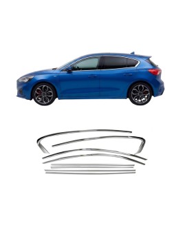 Ford Focus 4 Hb Krom Cam Çerçeve Tam Tur 2019 Üzeri Uyumlu 