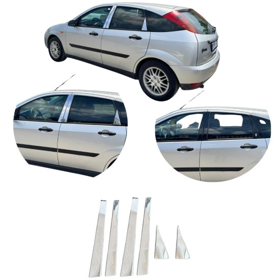 Ford Focus 1 Hb Krom Kapı Direği 1998-2005 Uyumlu 