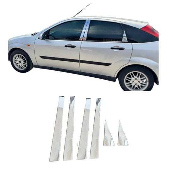 Ford Focus 1 Hb Krom Kapı Direği 1998-2005 Uyumlu