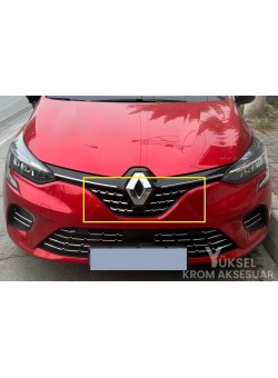 Renault Clio 5 Krom Ön Panjur 6 Parça 2019 Üzeri Uyumlu