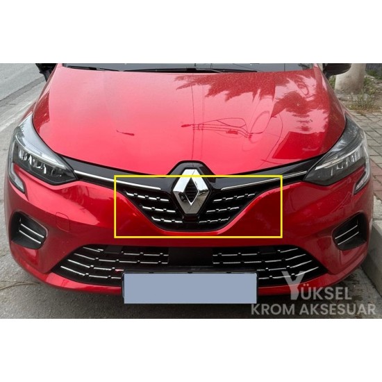 Renault Clio 5 Krom Ön Panjur 6 Parça 2019 Üzeri Uyumlu