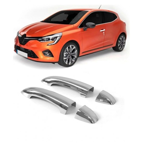 Renault Clio 5 Krom Kapı Kolu 2019 Üzeri 4 Prç. Takım