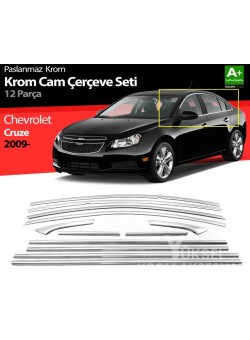 Chevrolet Cruze Sedan Krom Cam Çerçeve Tam Tur 2009-2019