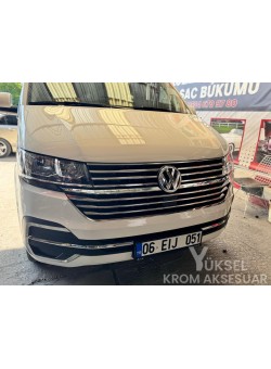 Volkswagen Transporter T6.1 Krom Ön Panjur Seti 2020 Üzeri Uyumlu 