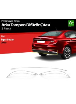 Fiat Egea Krom Arka Reflektör 3 Parça Paslanmaz Çelik 2014 Üzeri 