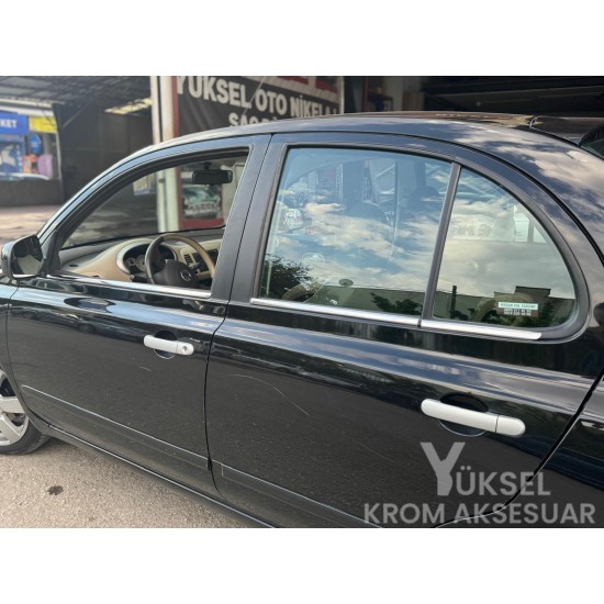 Nissan Micra Cam Çıtası 6 Prç Krom 2004-2013 Uyumlu