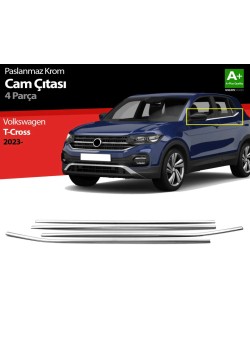 Volkswagen T-Cross Krom Cam Çıtası 2023 Üzeri Uyumlu 