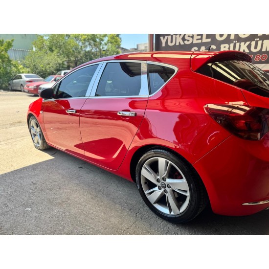 Opel Astra J Hb Krom Cam Çerçeve Nikelajı Tam Tur Paslanmaz Çelik