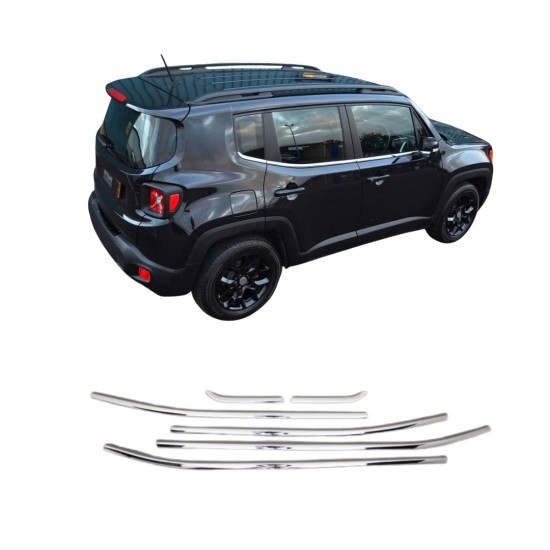 Jeep Renegade Krom Cam Çıtası 2014 Üzeri Uyumlu Jeep Renegade Krom Cam Çıtası 2014 Üzeri Uyumlu