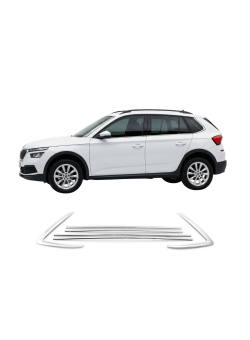 Skoda Kamiq Krom Cam Alt Çıtası 2019 Üzeri Uyumlu 6 Parça 