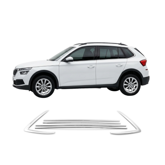 Skoda Kamiq Krom Cam Alt Çıtası 2019 Üzeri Uyumlu 6 Parça