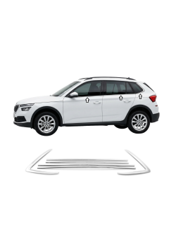 Skoda Kamiq Krom Cam Alt Çıtası 2019 Üzeri Uyumlu 6 Parça 