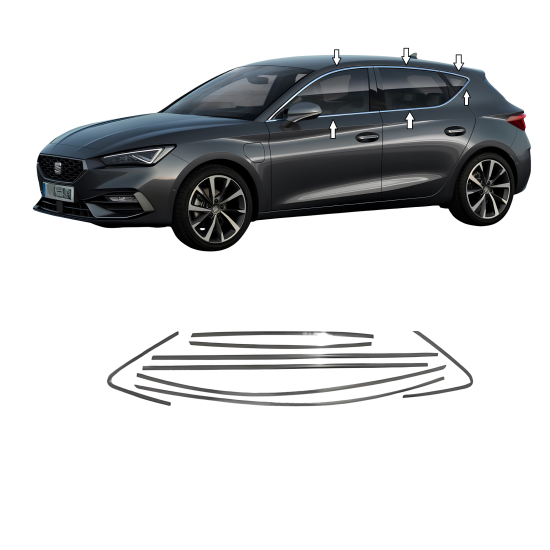 Seat Leon Krom Cam Çerçeve Tam Tur 2021 Üzeri 
