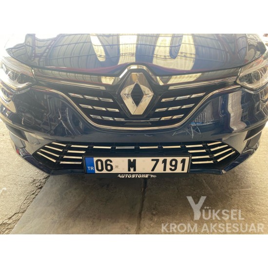 Renault Megane 4 Krom Ön Tampon Çıtası 8 Prç. 2020 Üzeri