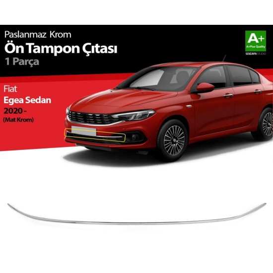 Fiat Egea Krom Ön Tampon Çıtası 2020 Üzeri Mat Krom 