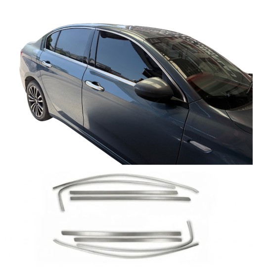 Fiat Egea Krom Mat Cam Çerçeve Tam Tur 2015-2026 Uyumlu 