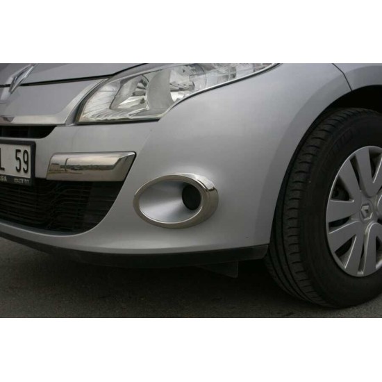 Megane 3 Hb Krom Sis Farı Çerçevesi 2010-2012 Paslanmaz Çelik