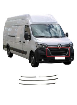 Renault Master Krom Ön Panjur 2019 Üzeri 4 Parça 