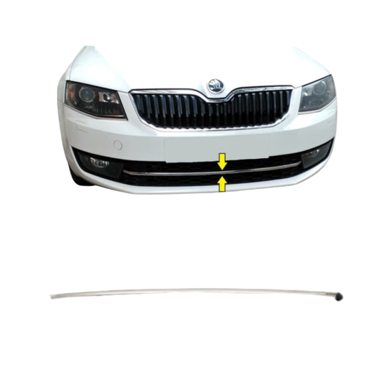 Skoda Octavia A7 Krom Ön Tampon Çıtası 2013-2019 Uyumlu 