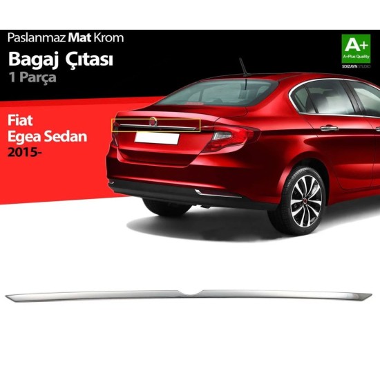 Fiat Egea Krom Mat Bagaj Çıtası Plaka Üstü 2014-2025 